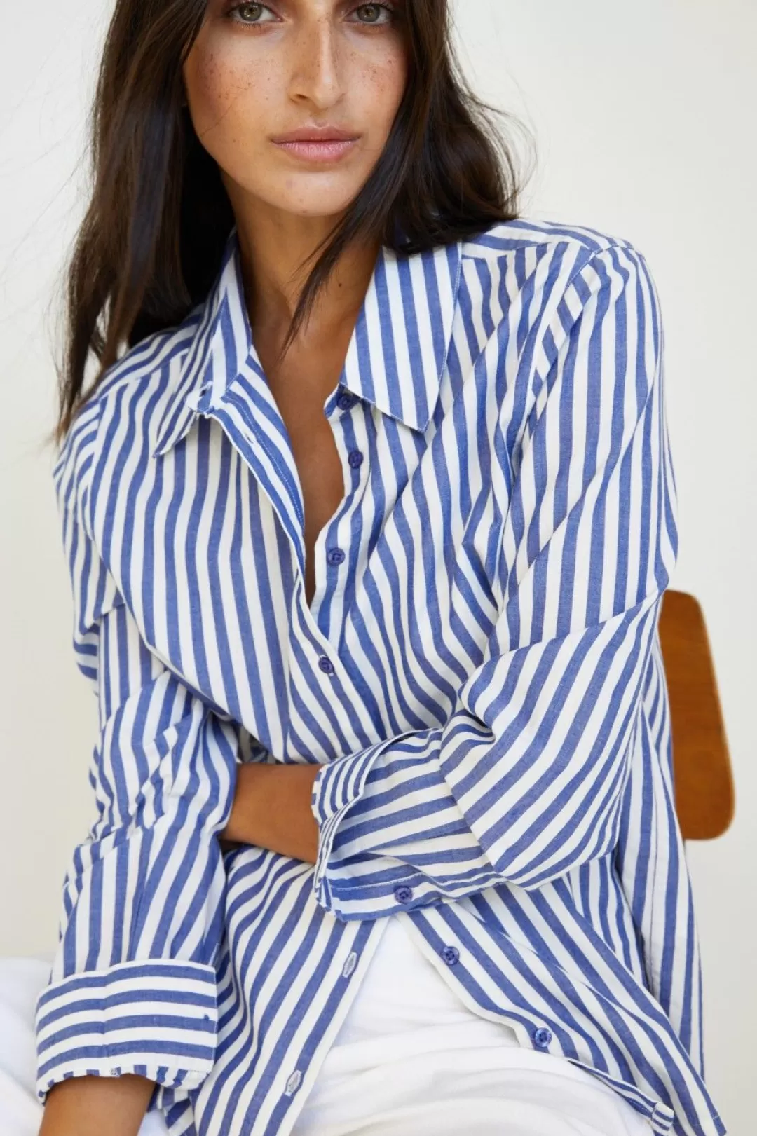 YERSE 100% Cotton Shirt Stripes