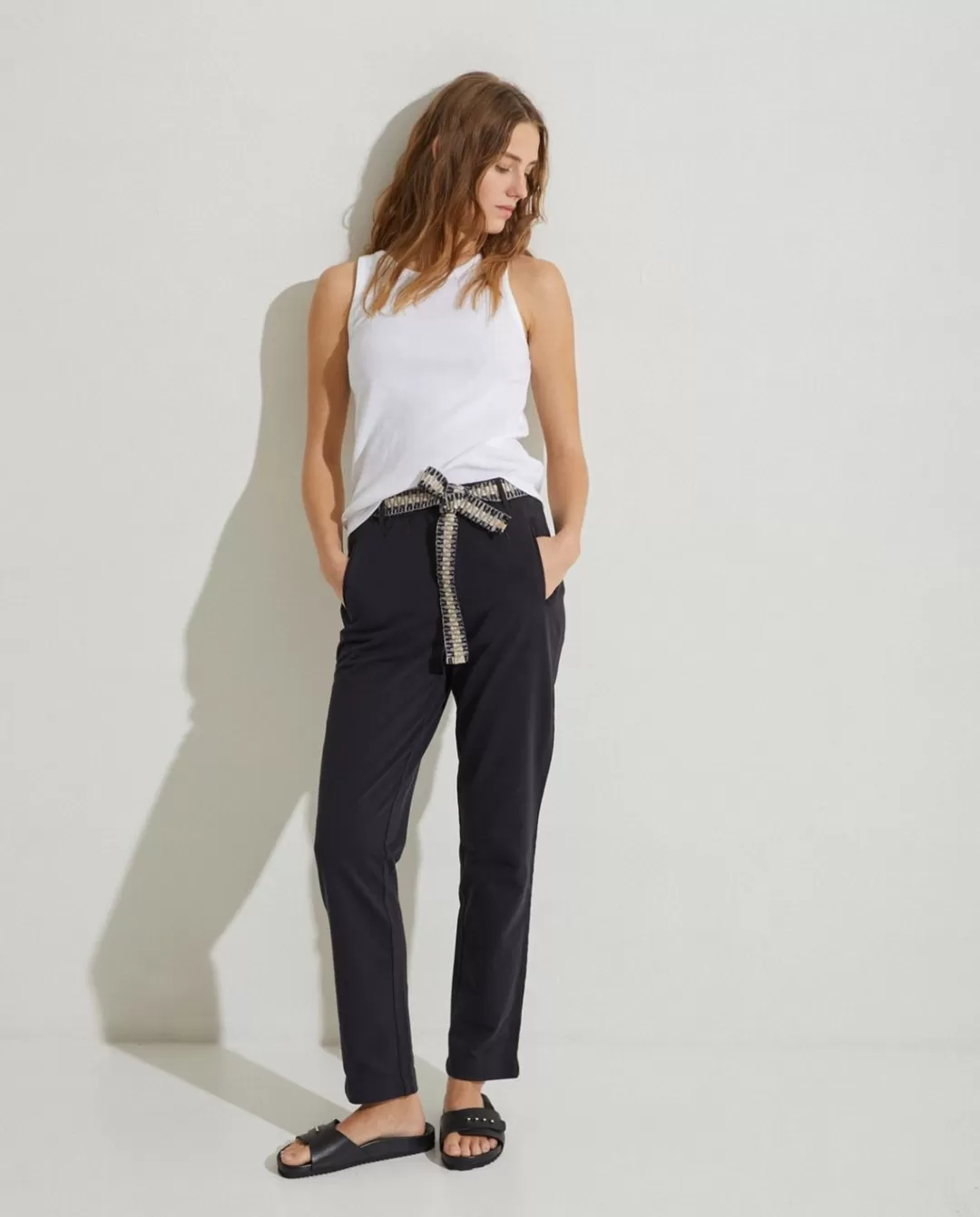 YERSE 100% Cotton Trousers Black