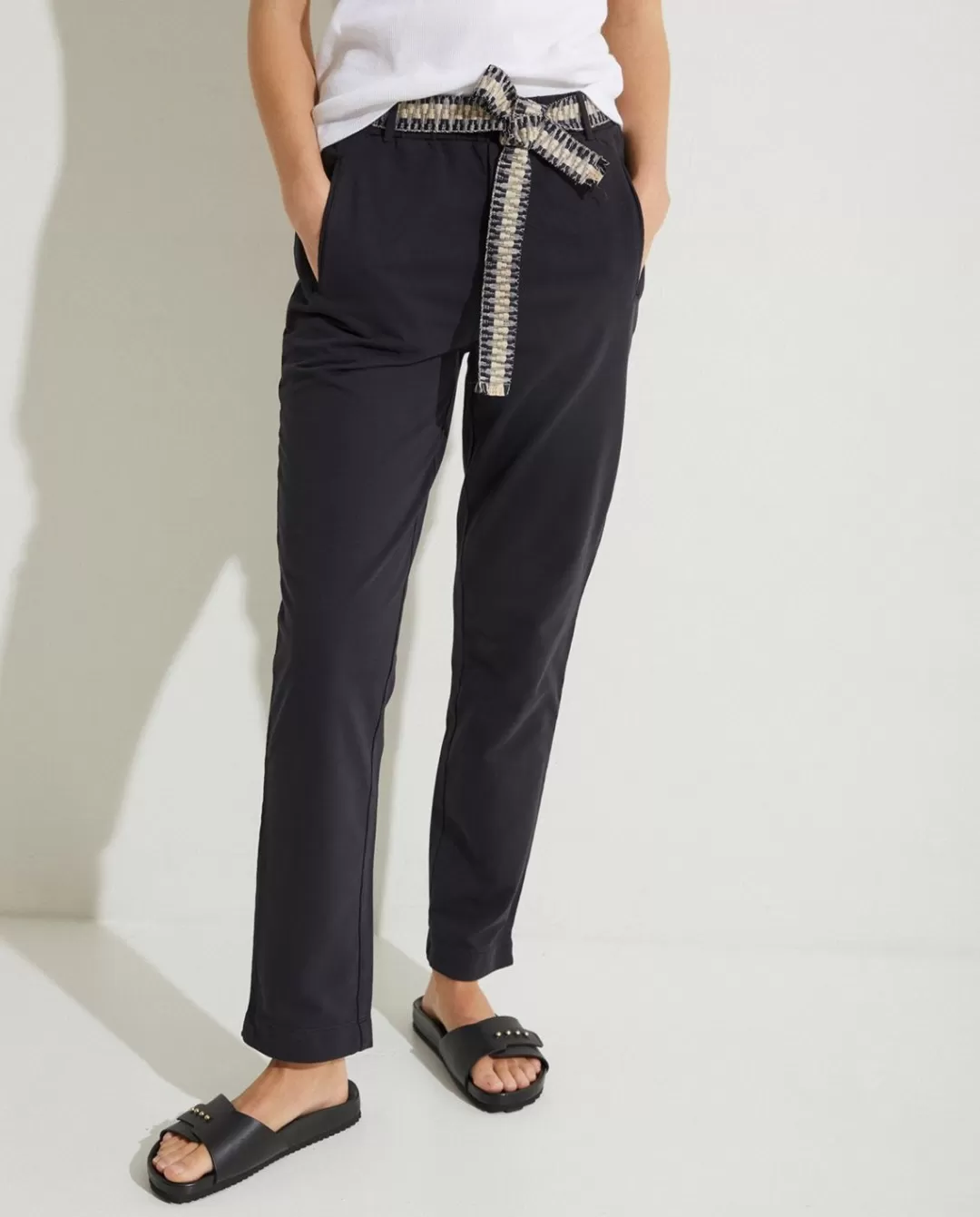 YERSE 100% Cotton Trousers Black