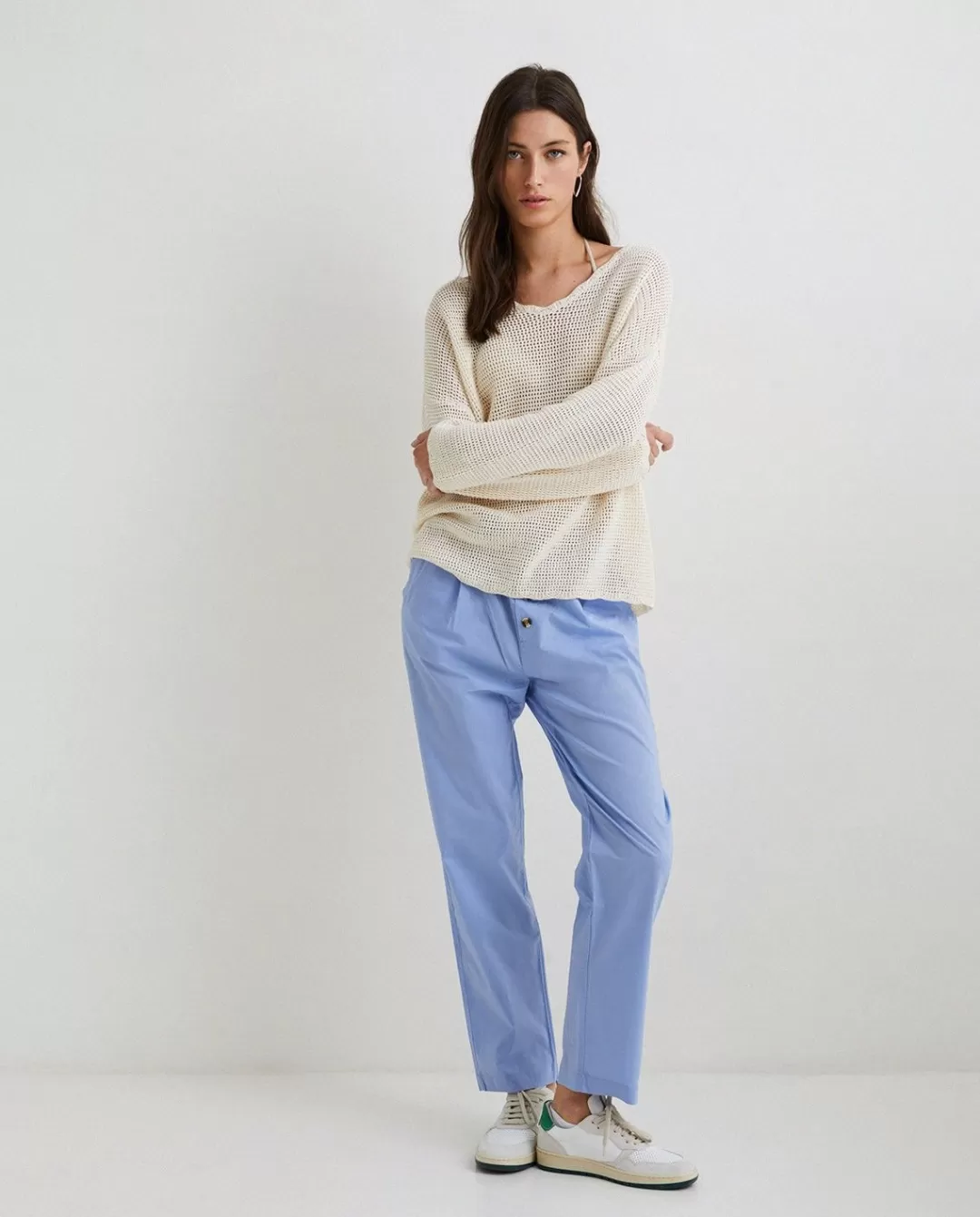 YERSE 100% Cotton Trousers Blue