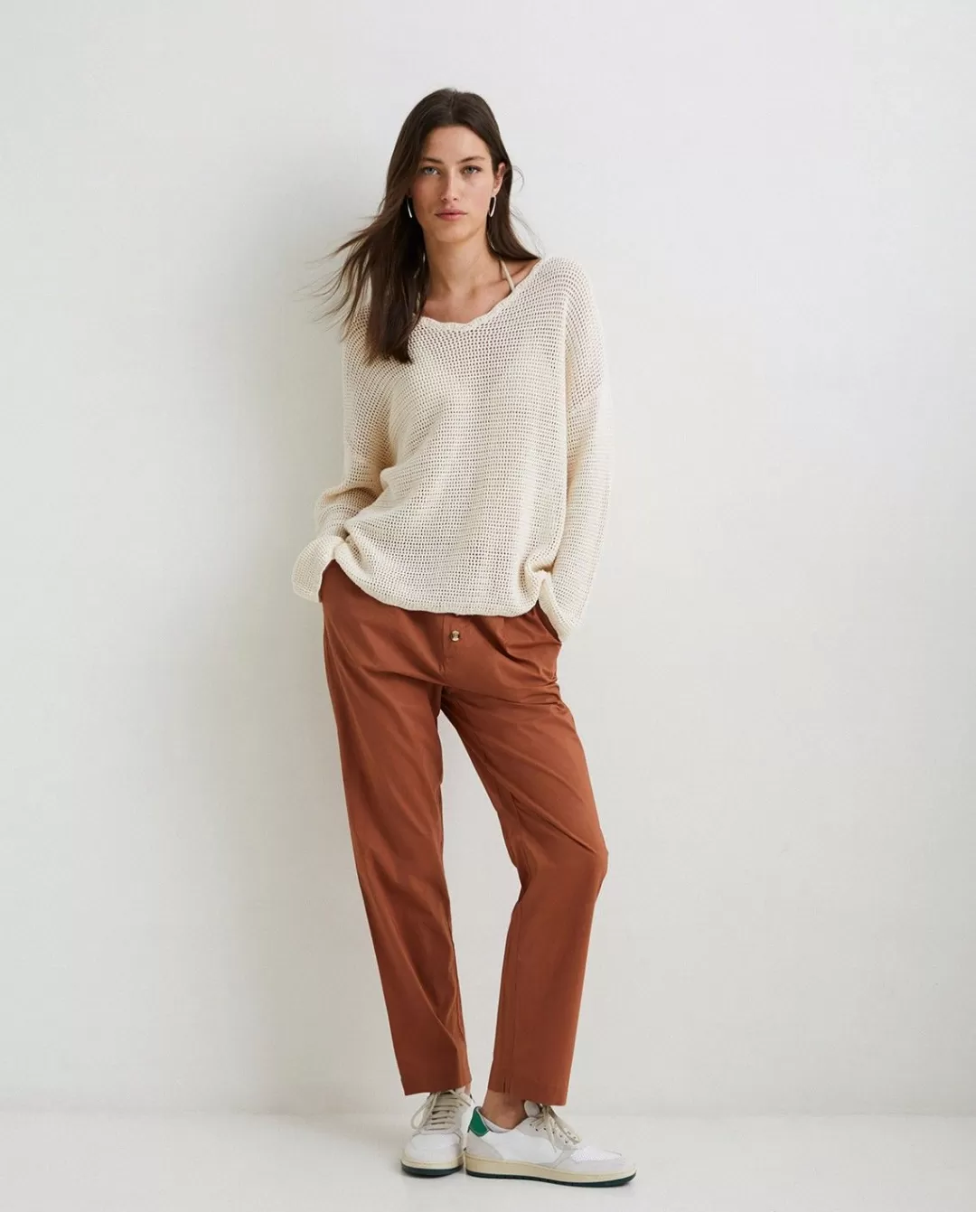 YERSE 100% Cotton Trousers Chocolate