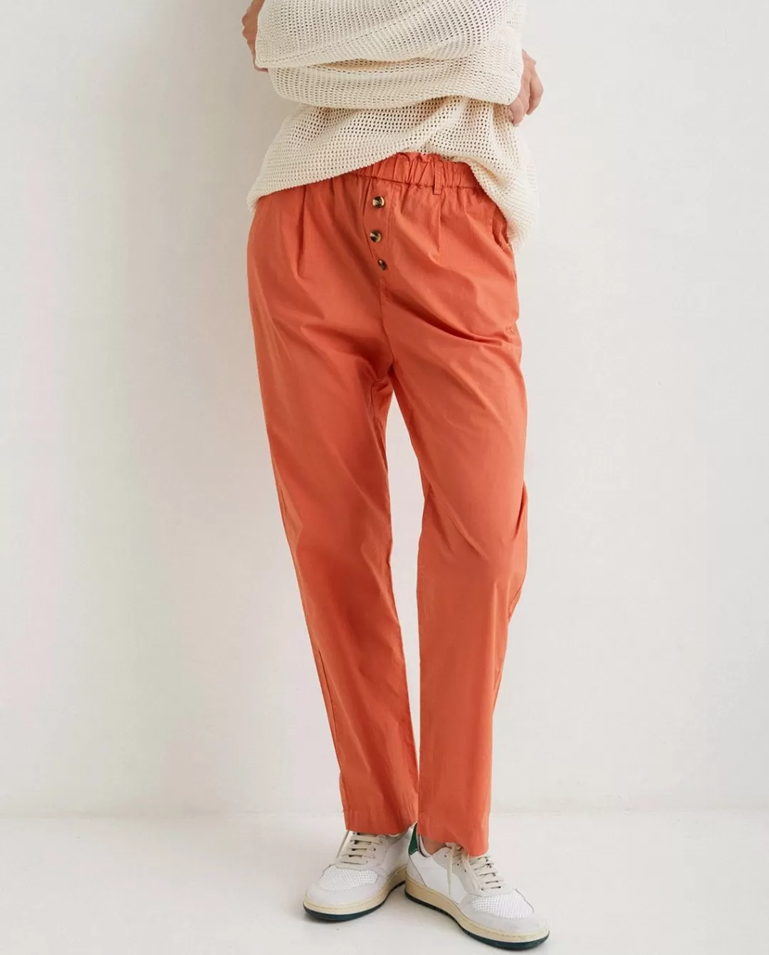 YERSE 100% Cotton Trousers Orange