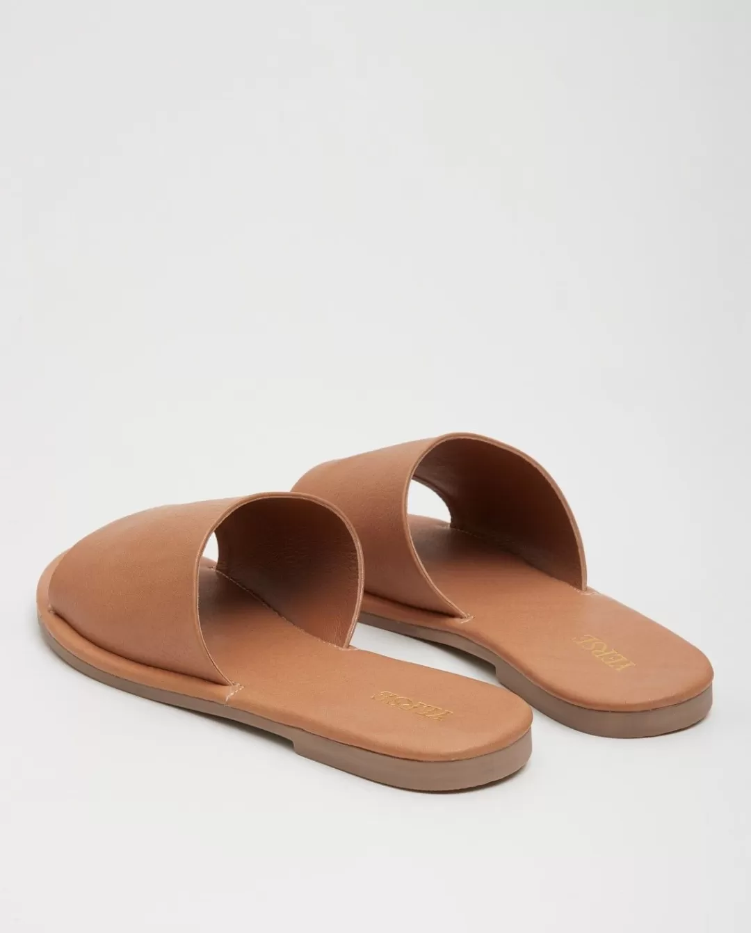 YERSE 100% Leather Sandals Camel