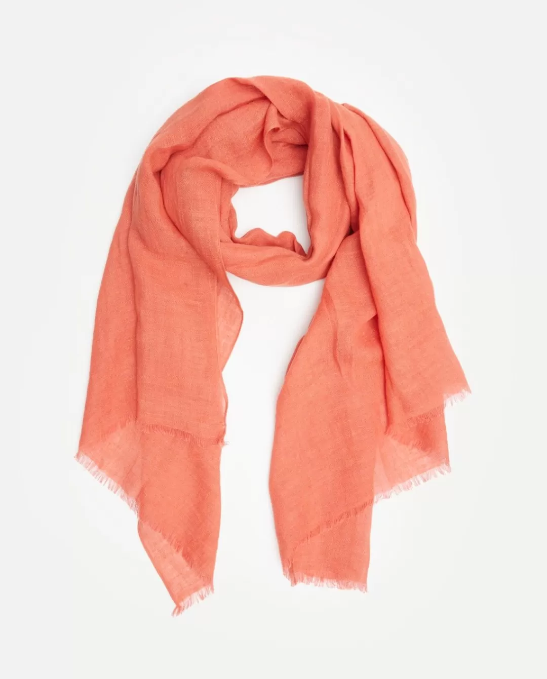 YERSE 100% Linen Foulard Orange