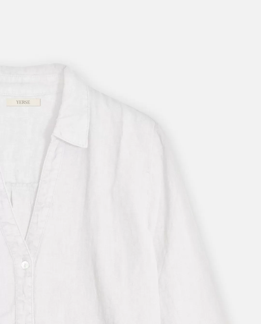 YERSE 100% Linen Shirt White