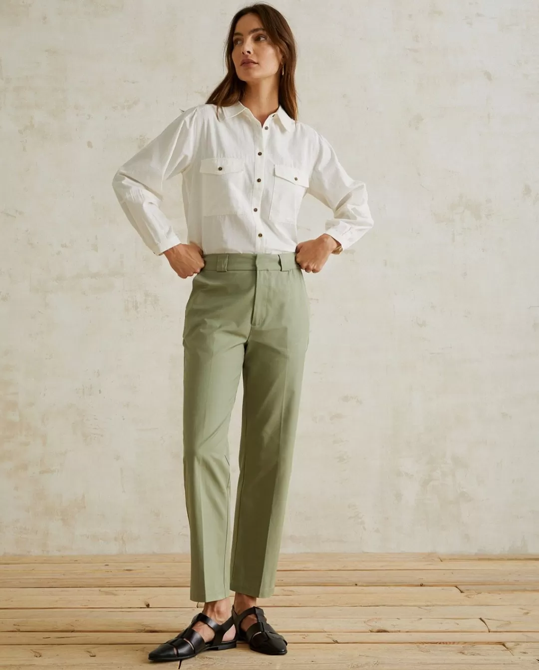 YERSE Chino Trousers Green