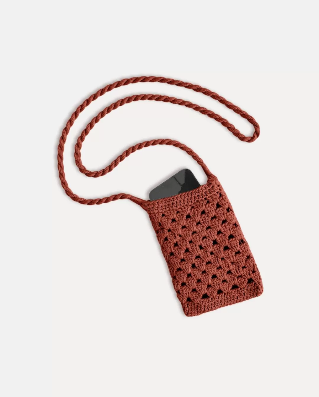 YERSE Crochet Mobile Pouch Chocolate