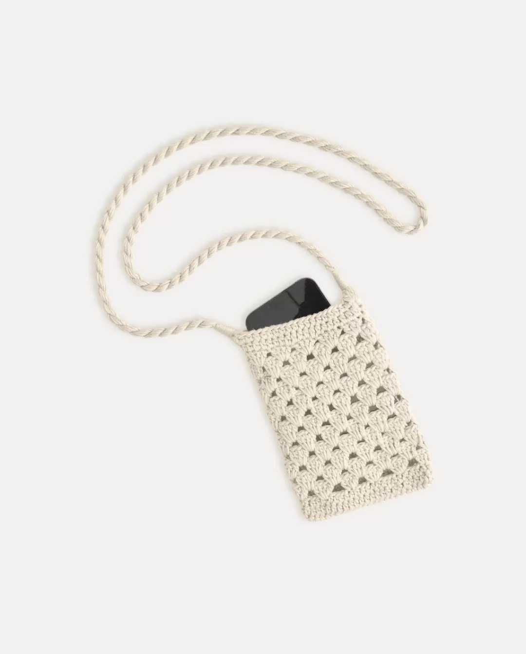 YERSE Crochet Mobile Pouch Natural