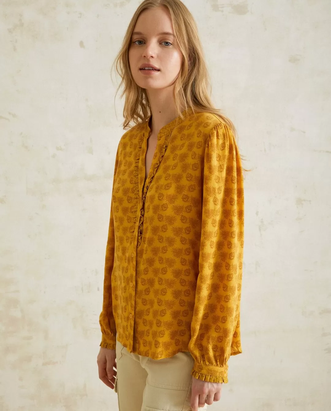 YERSE Flowers Shirt Yellow