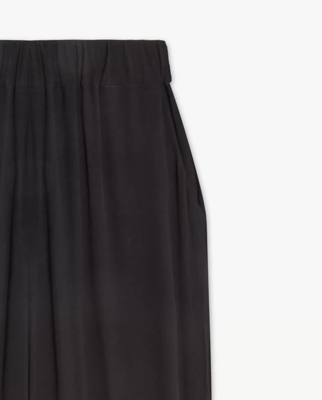 YERSE Flowy Straight Trousers Black