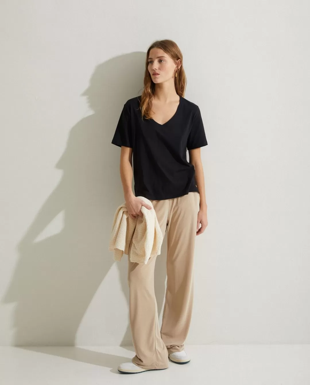 YERSE Flowy Trousers Beige