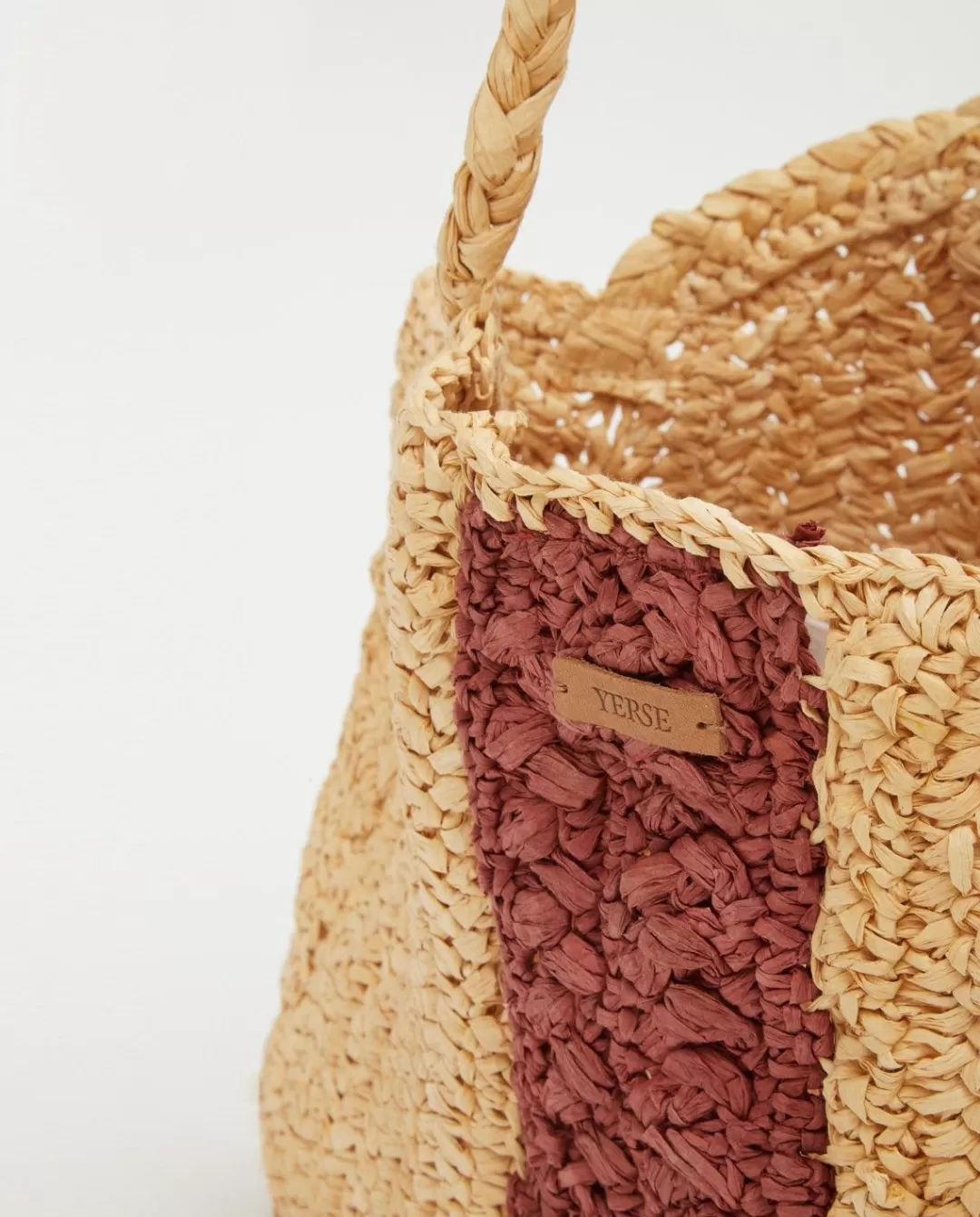 YERSE Handmade Raffia Bag Natural