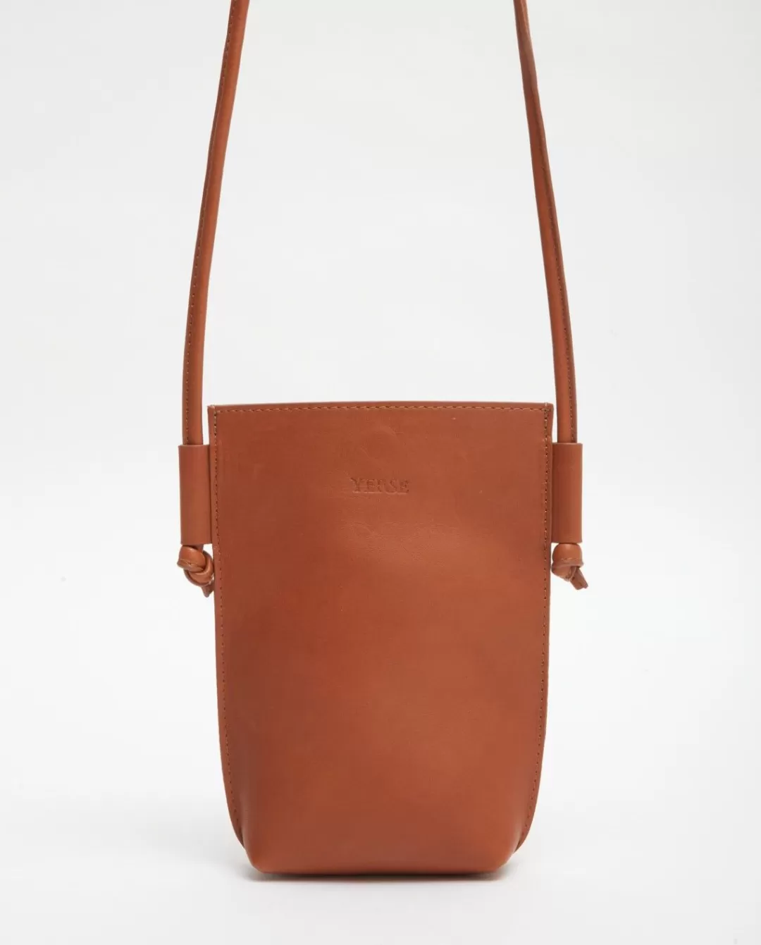 YERSE Leather Mobile Pouch Camel