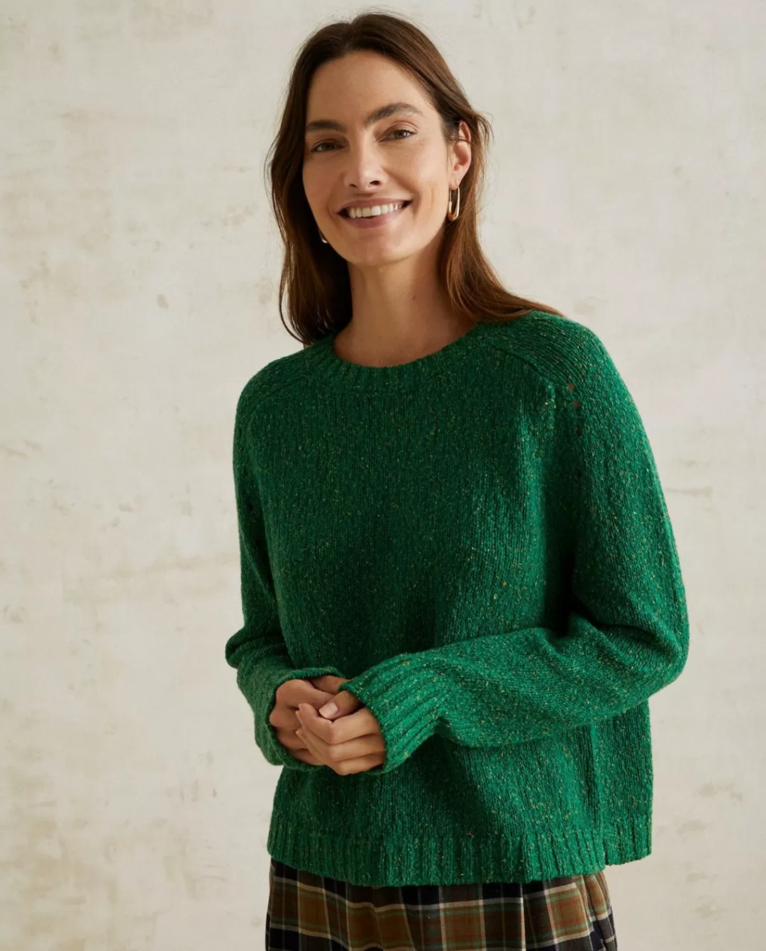 YERSE Marbled Knitted Jumper Green