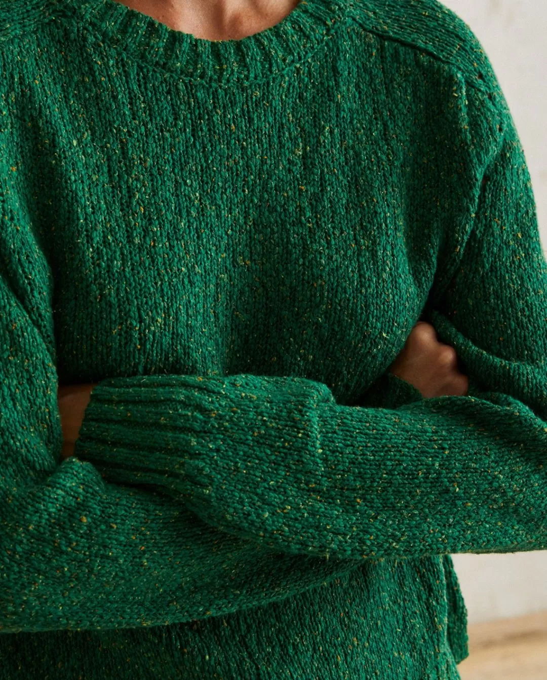 YERSE Marbled Knitted Jumper Green