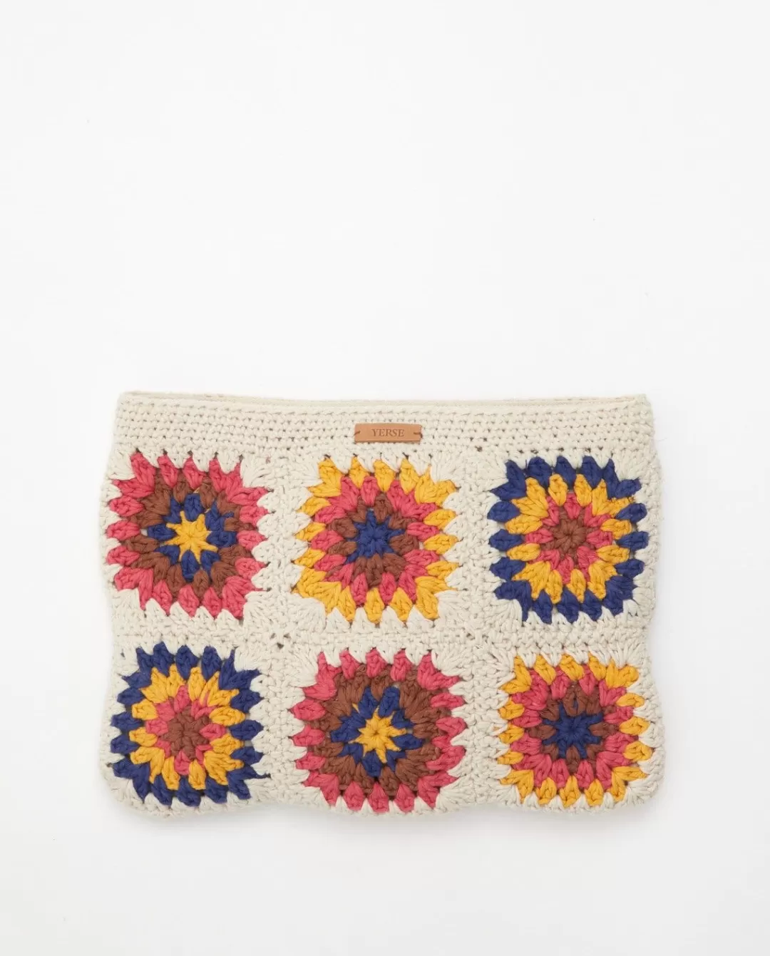 YERSE Multicoloured Crochet Toiletry Bag