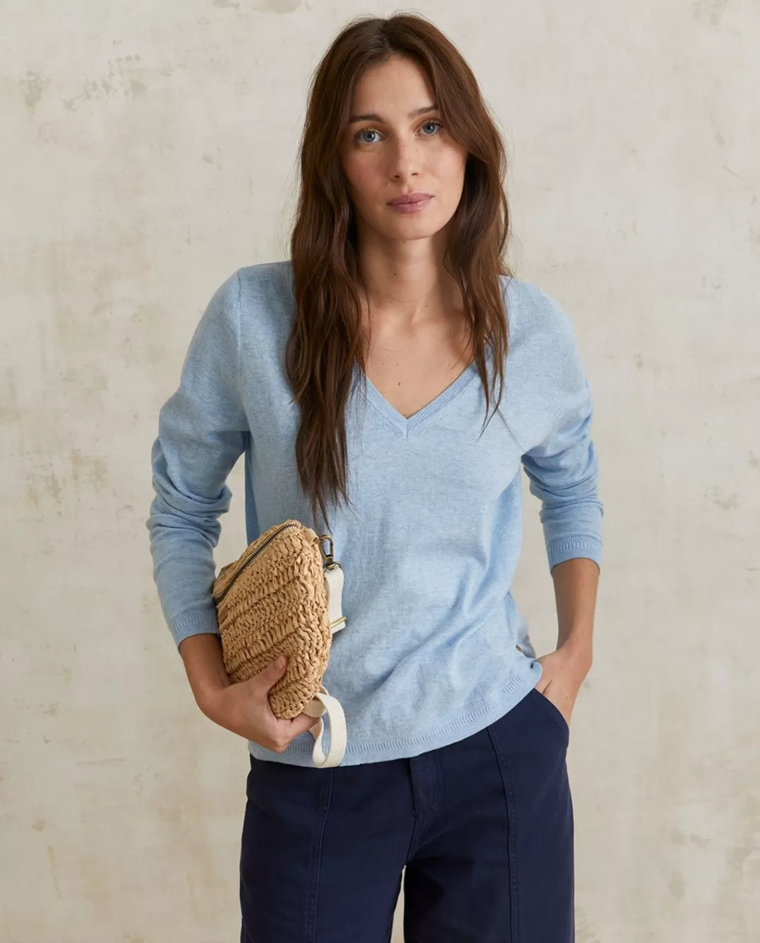 YERSE Organic-Cotton Sweater Blue