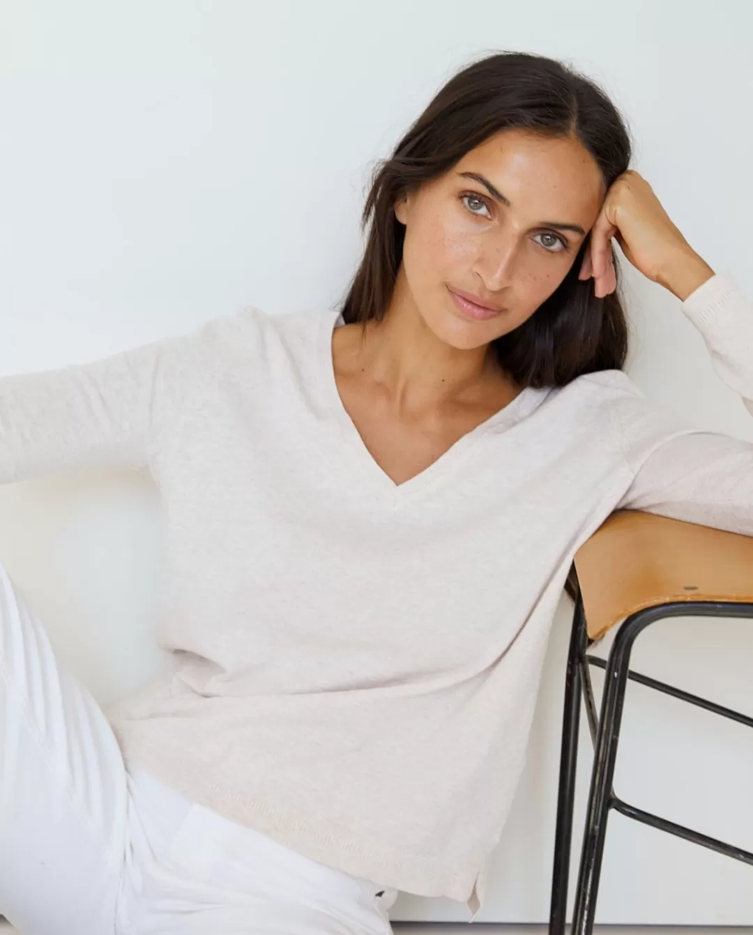 YERSE Organic-Cotton Sweater Natural