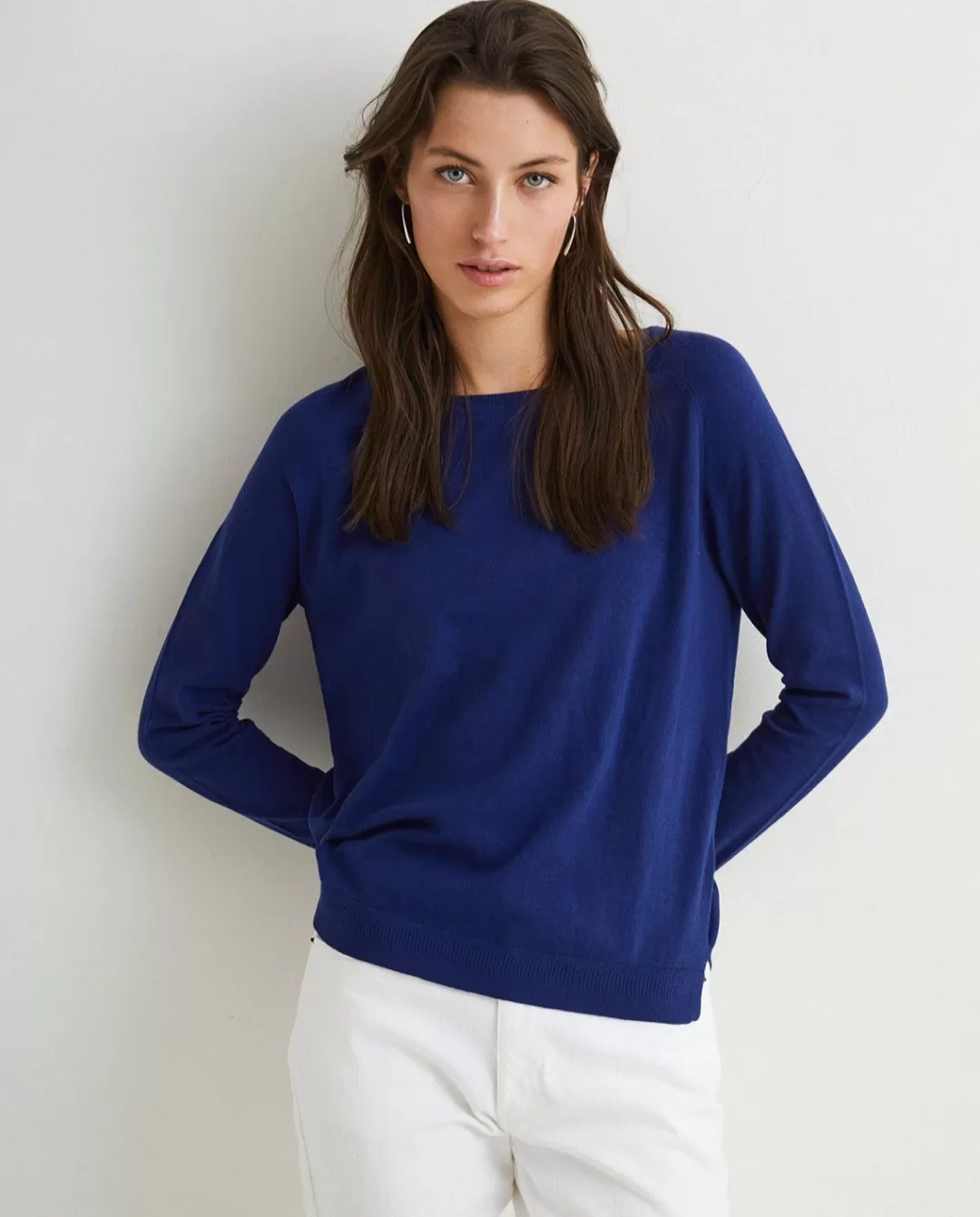 YERSE Organic-Cotton Sweater Navy