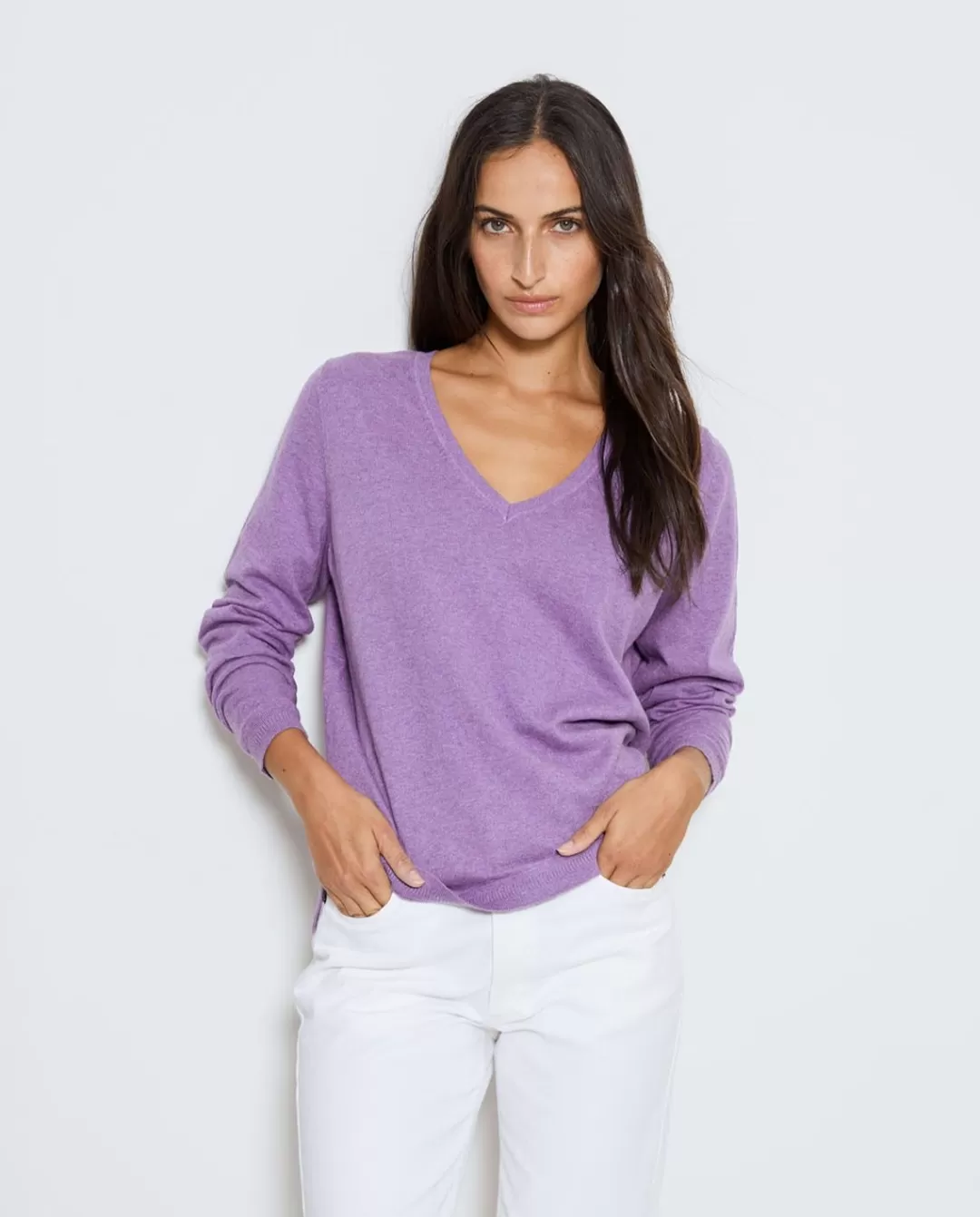 YERSE Organic-Cotton Sweater Purple