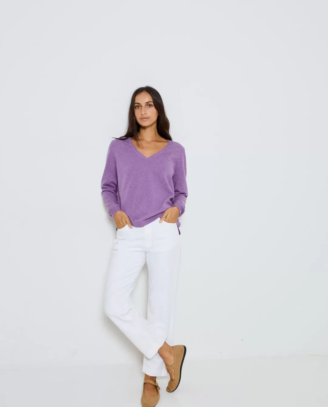 YERSE Organic-Cotton Sweater Purple