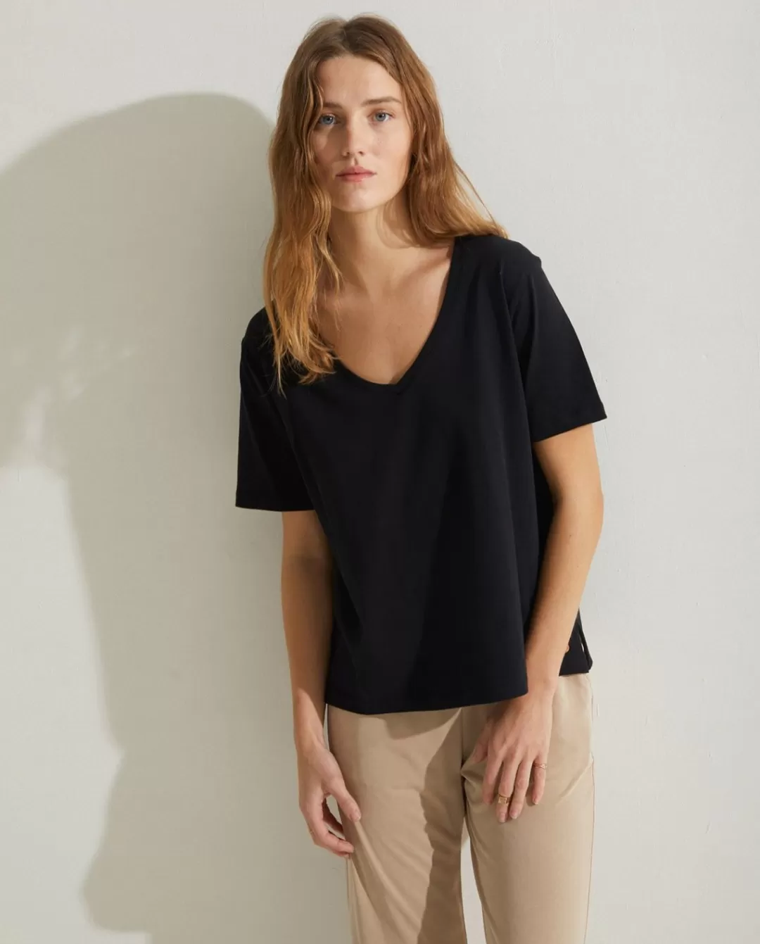 YERSE Organic-Cotton T-Shirt Black