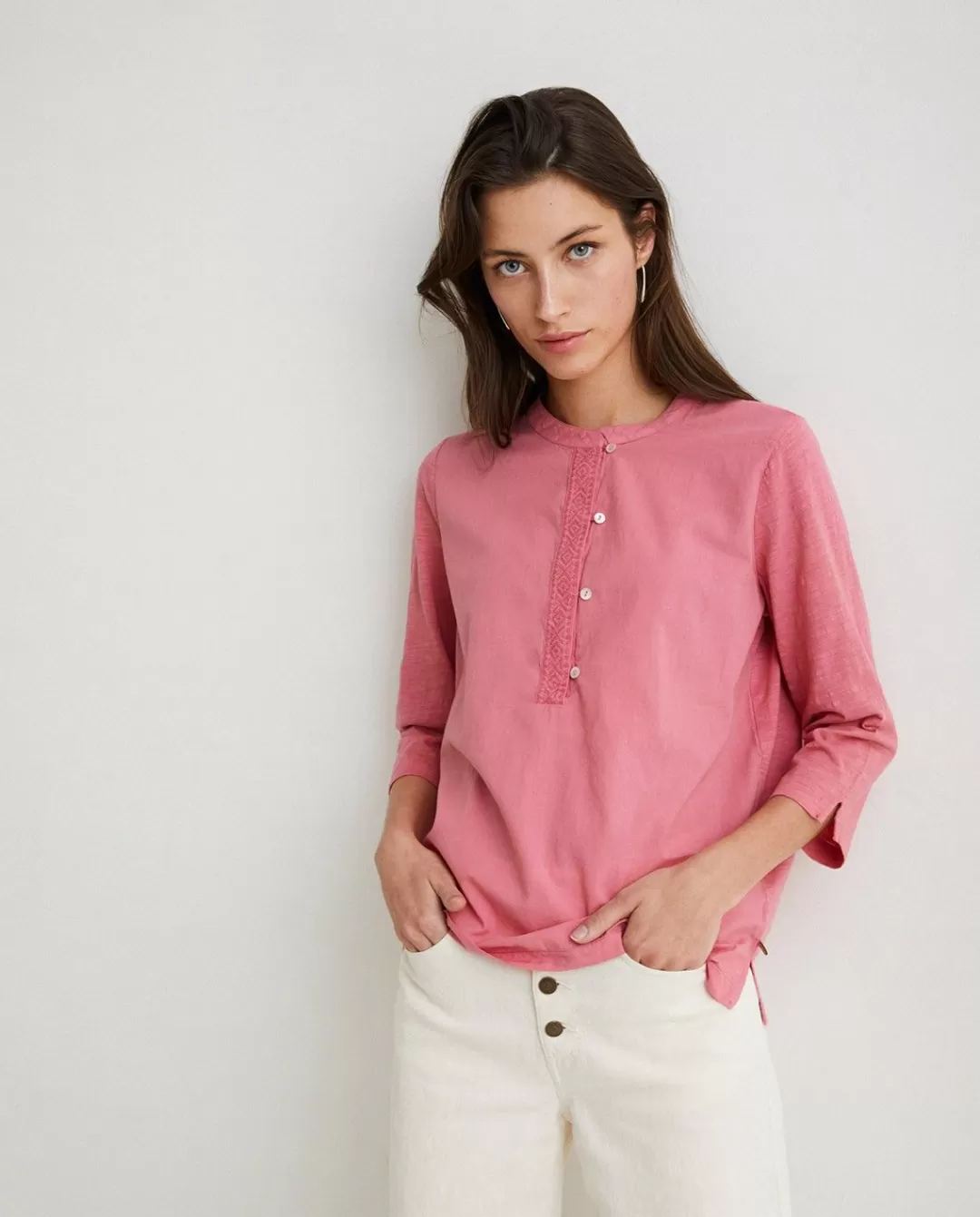 YERSE Organic-Cotton T-Shirt Pink