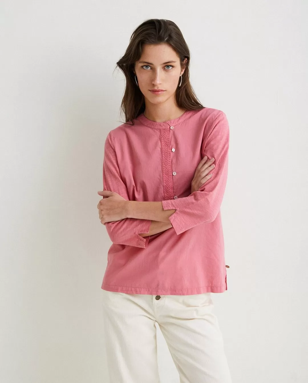 YERSE Organic-Cotton T-Shirt Pink