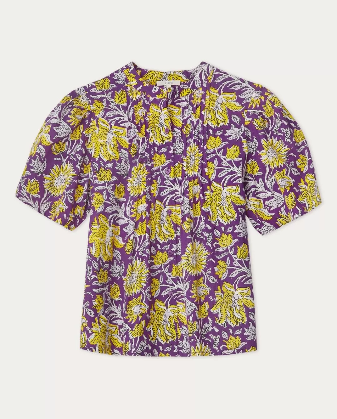 YERSE Print Cotton Shirt Purple