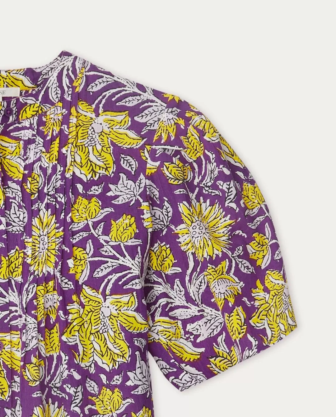 YERSE Print Cotton Shirt Purple