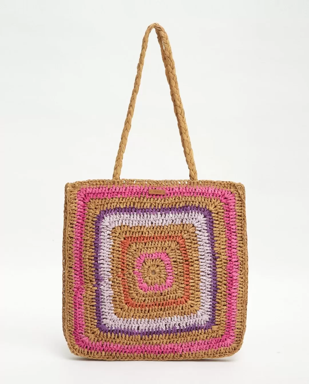 YERSE Raffia Maxi Bag Fuchsia