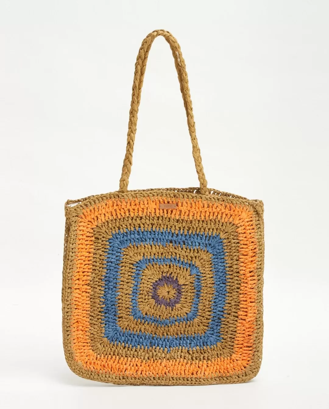 YERSE Raffia Maxi Bag Orange