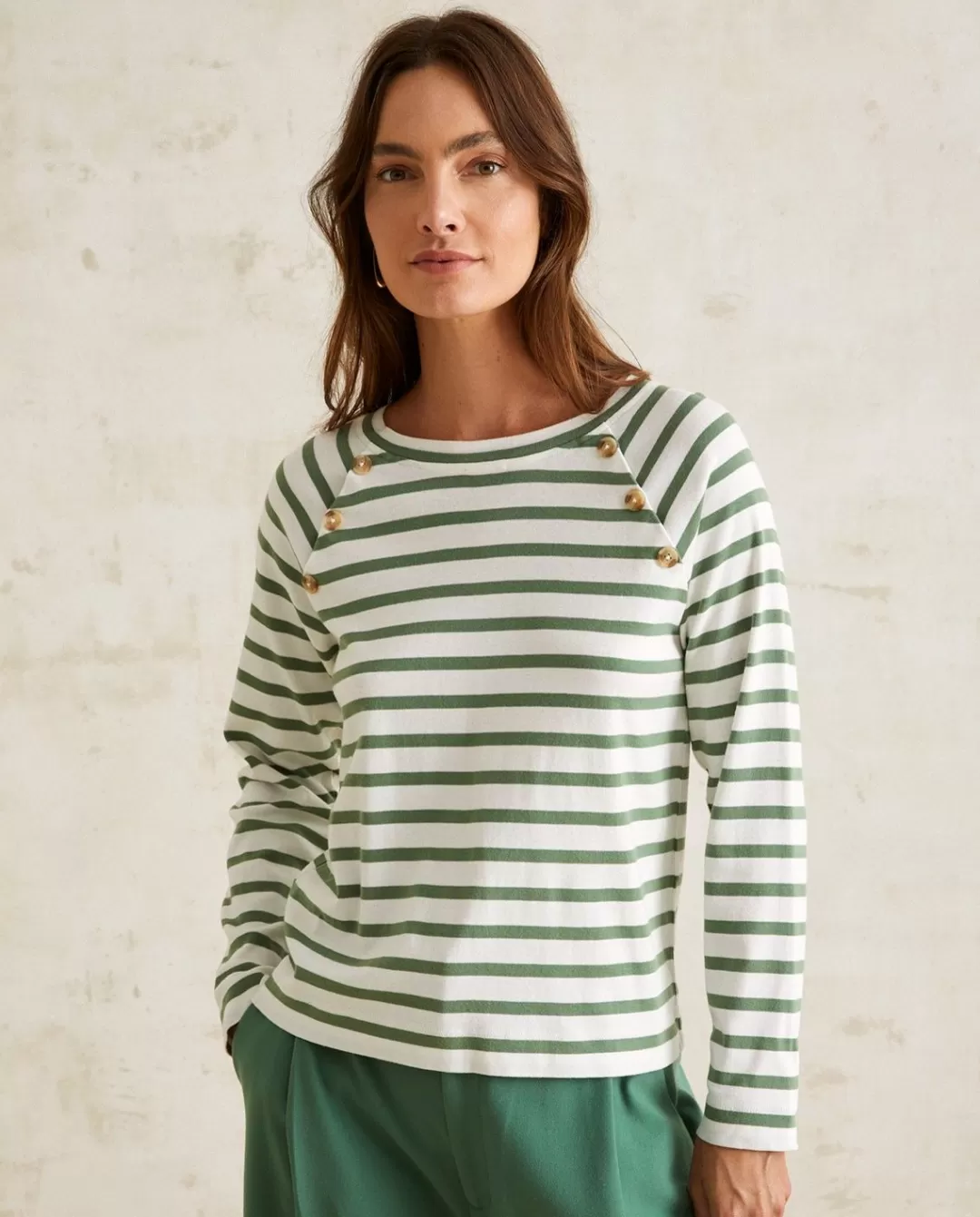 YERSE Sailor Stripes T-Shirt Green