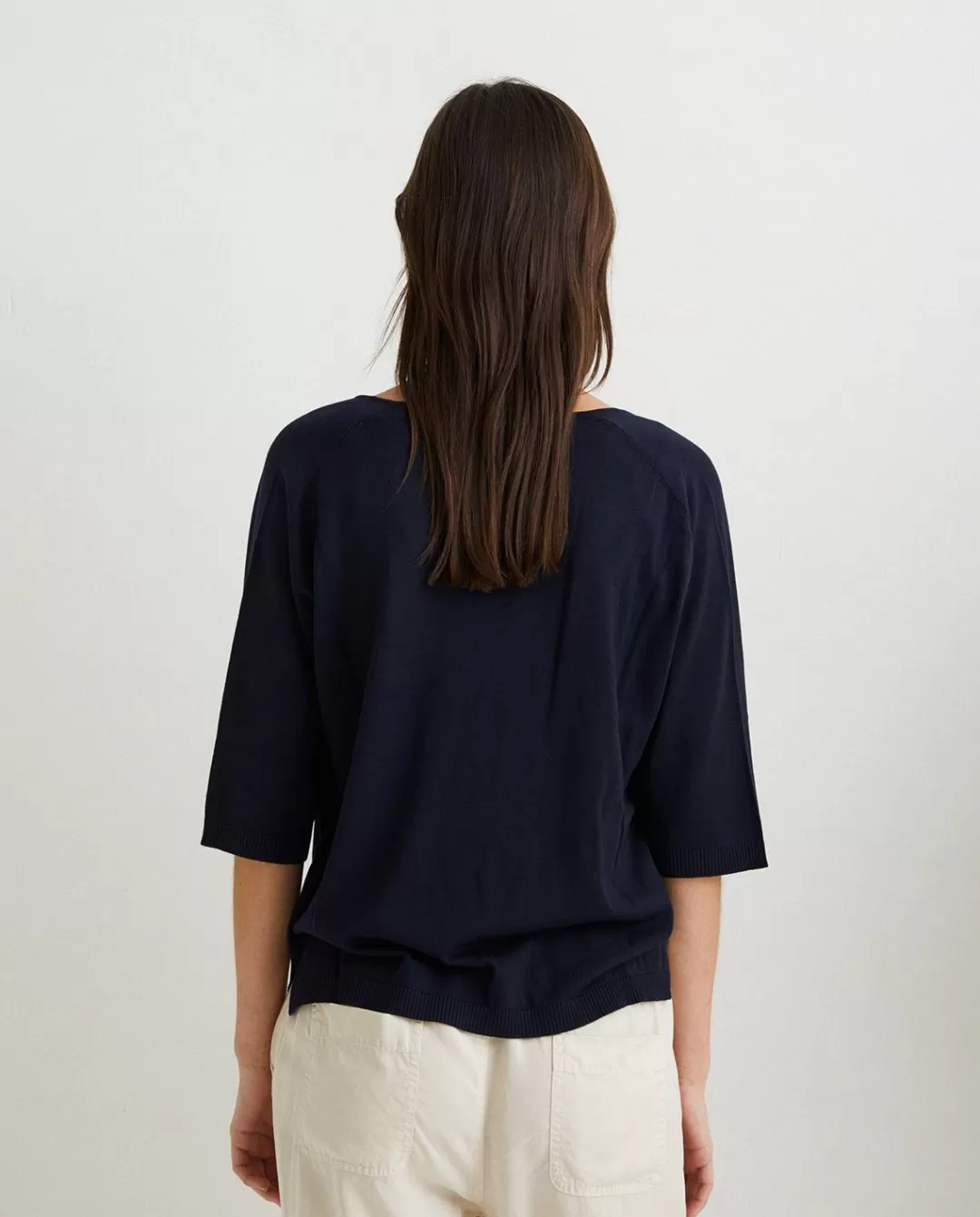 YERSE V-Neck Sweater Navy