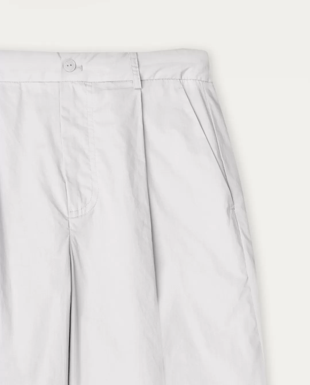 YERSE Wide-Leg Cotton Trousers White